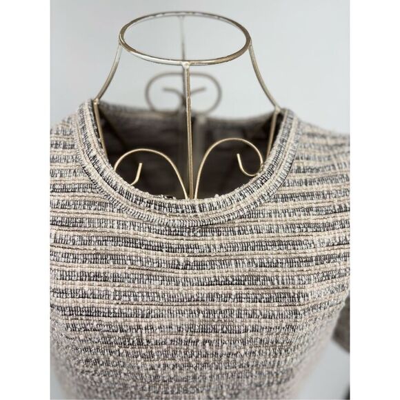 Anthropologie Tweed Striped Metallic Short Sleeve Top Women’s Size  Small - Picture 9 of 10